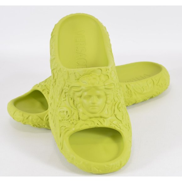 NEW Versace Men\'s BAROQUE MEDUSA Citron Rubber Pool Slides Sandals Size 42 9 main image 11